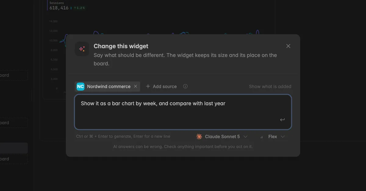 Edit a widget with AI