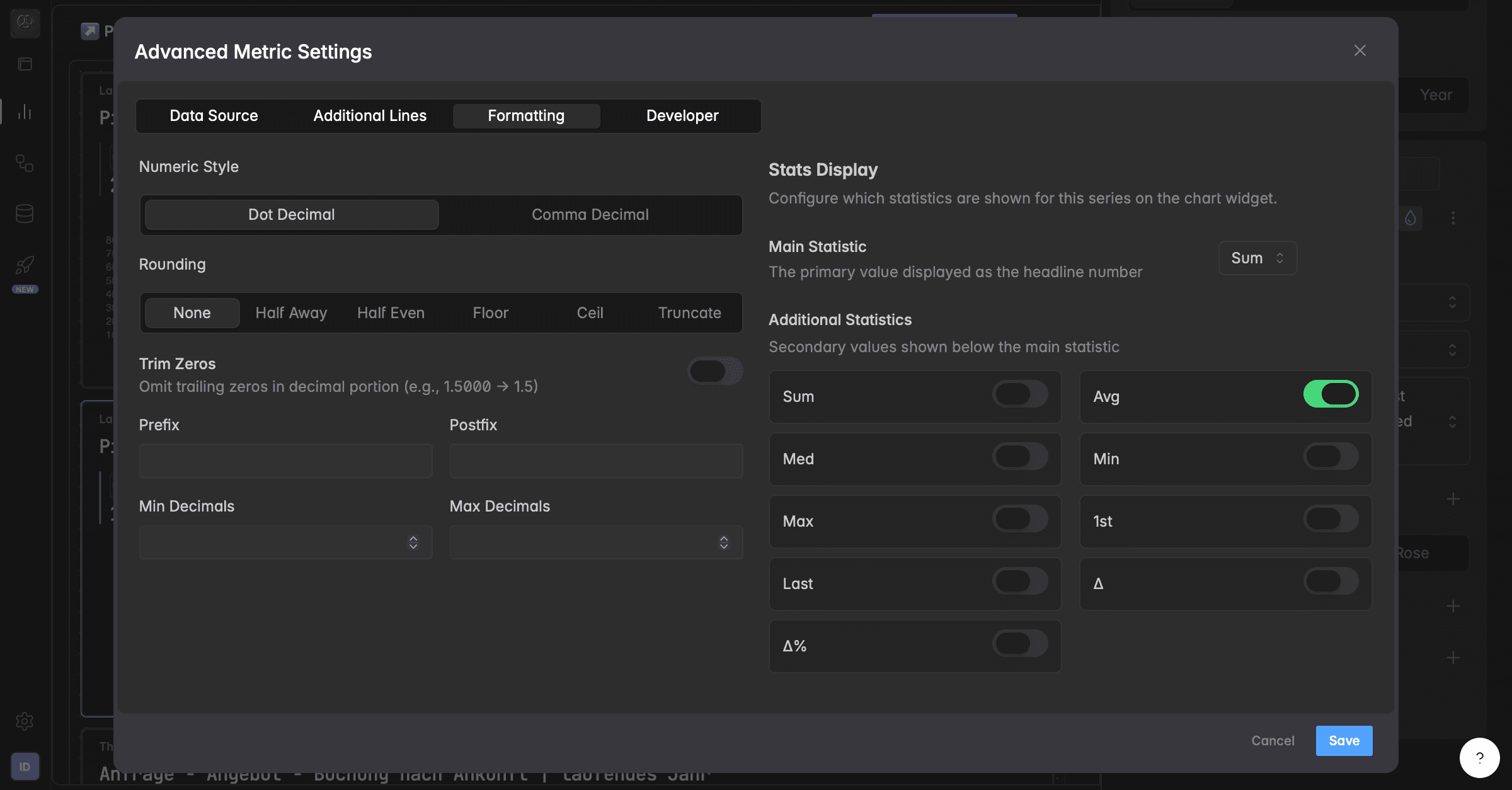 Change formatting