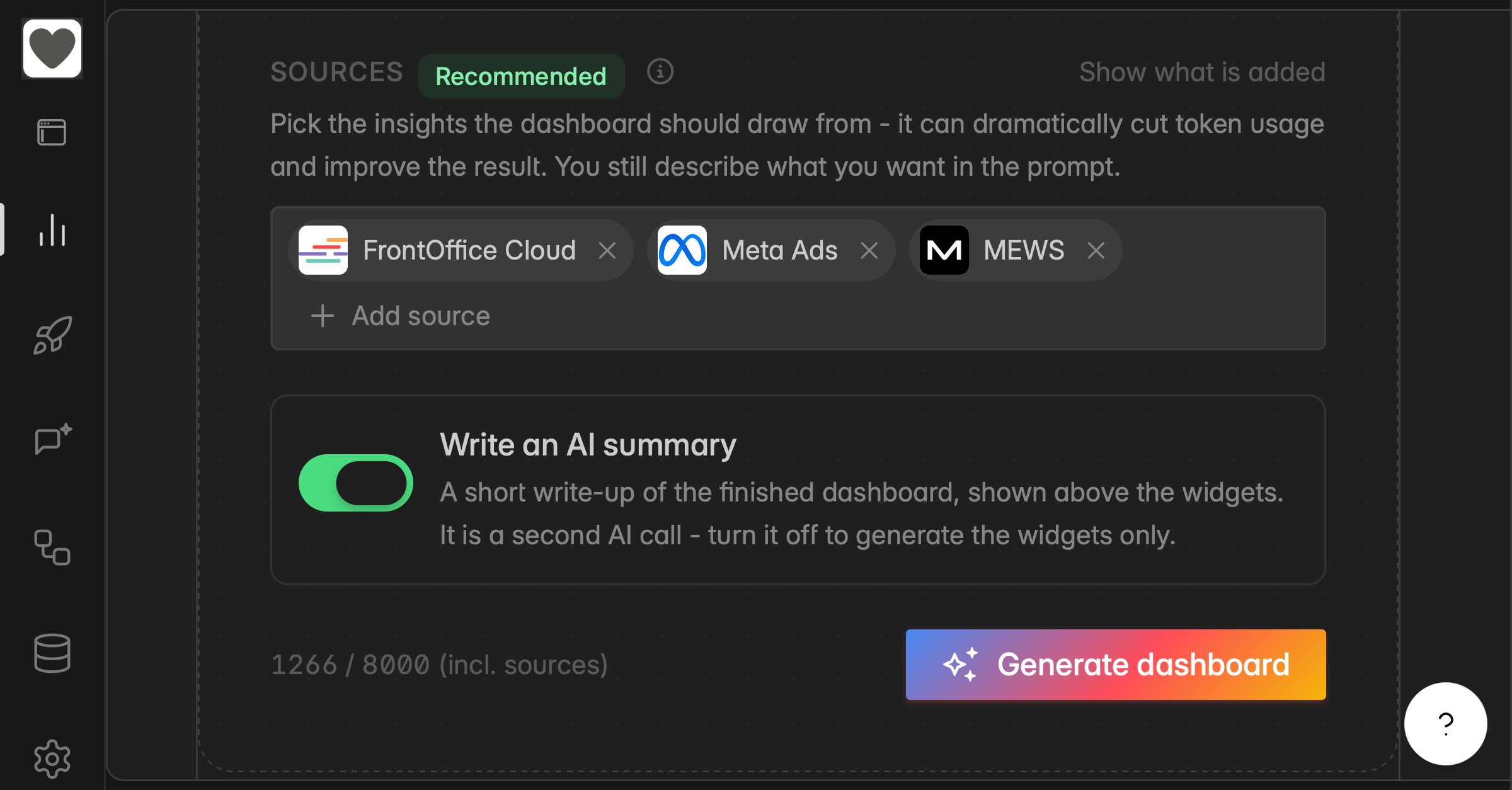 Let AI build your dashboards, Merge data in tables, Dashboard descriptions, YouTube Connector