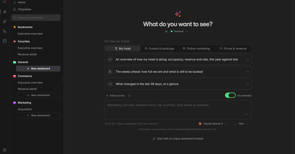 Create a dashboard
